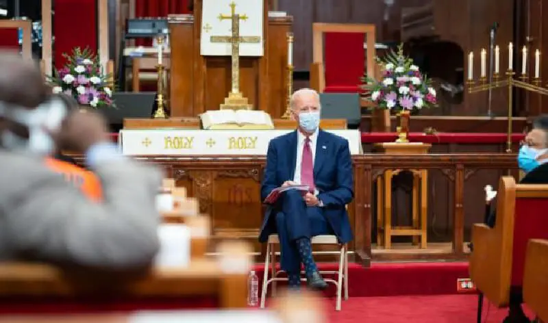 Nearly all were Christians, but Biden only second Catholic