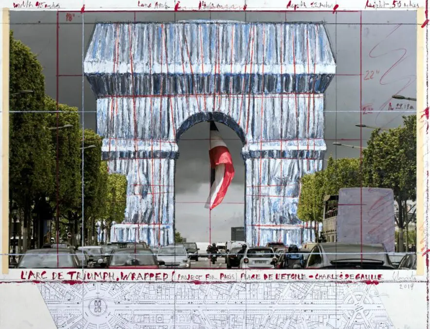 Арки Triumphal мувофиқи тарҳи Кристо дар моҳи июл пур карда мешавад