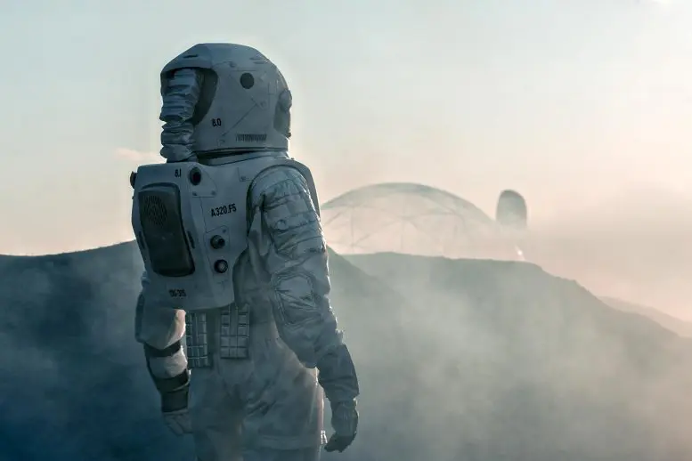 Astronaut at Mars Base
