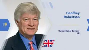 June 24, 2021 - Geoffry Robertson QC, renowned human rights barrister, academic, and author.