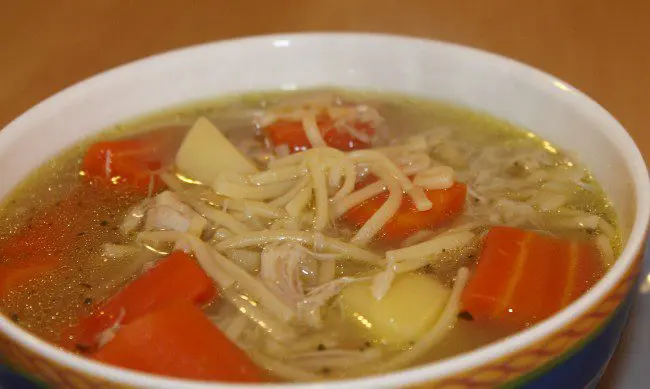 Chef fell into a pot of chicken soup and died