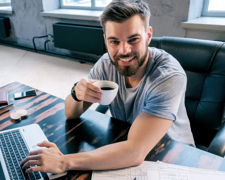 Man Drinking Coffee
