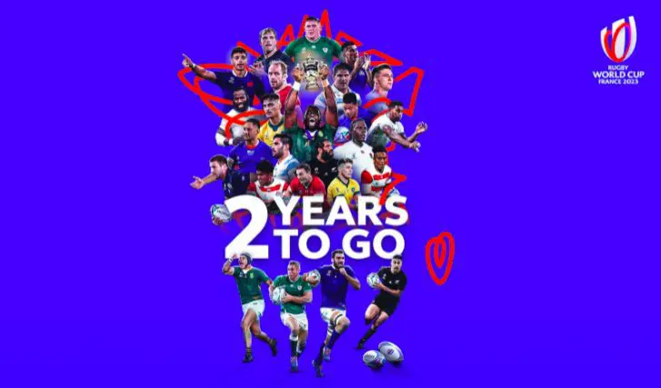France and global rugby family celebrate two years to go until Rugby World Cup 2023
