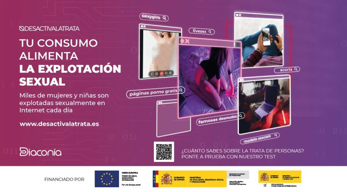 Diaconia Spain presents campaign “Your Consumption Feeds Sexual Exploitation”, to tackle porn and trafficking