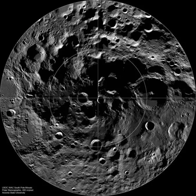 South Pole of the Moon Mosaic Image