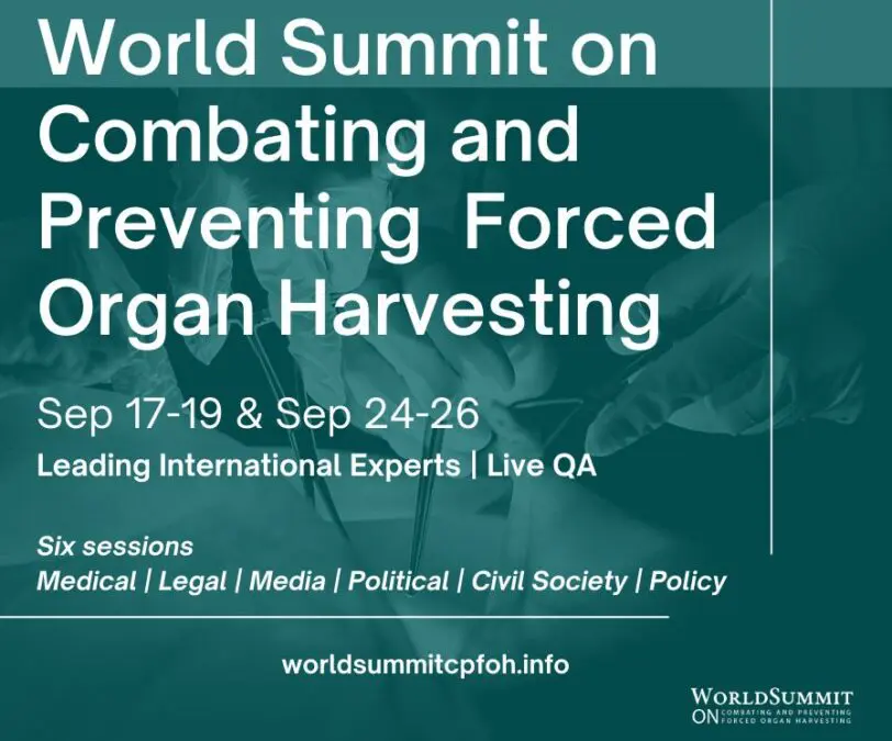 World Summit against Forced Organ Harvesting: An Alarm to Humankind
