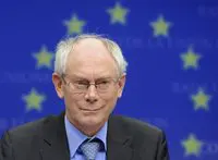 epa01939190 Belgian Prime Minister Herman Van Rompuy pictured during a press conference as he was choosen to be first-ever European Union president to represent the 27 countries of European Union, during the informal meeting of heads of state of gove