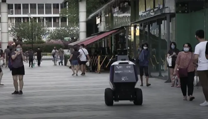 In Singapore,  the robot Xavier started patroling