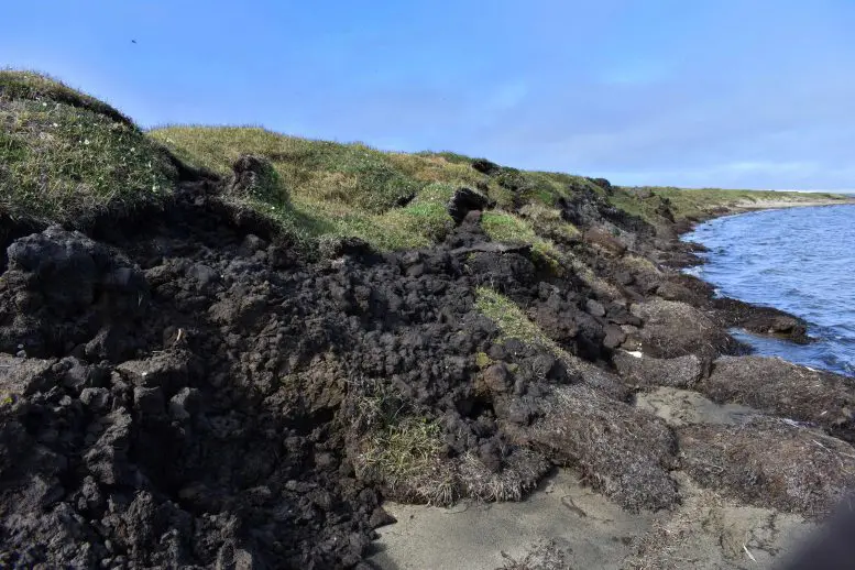 Eroding Cliff Bluffs Adjacent to Elson Lagoon Near Utqiagvik, Alaska