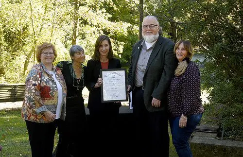 Photo of group of people in outside area