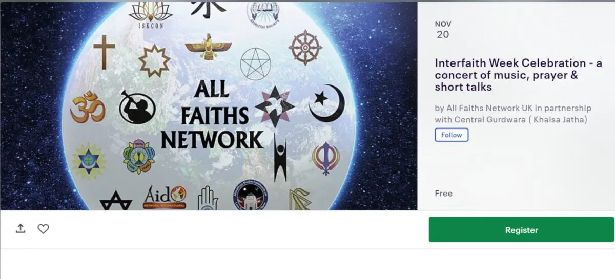 EVENT: Interfaith Week in the UK – 20 Nov 2021