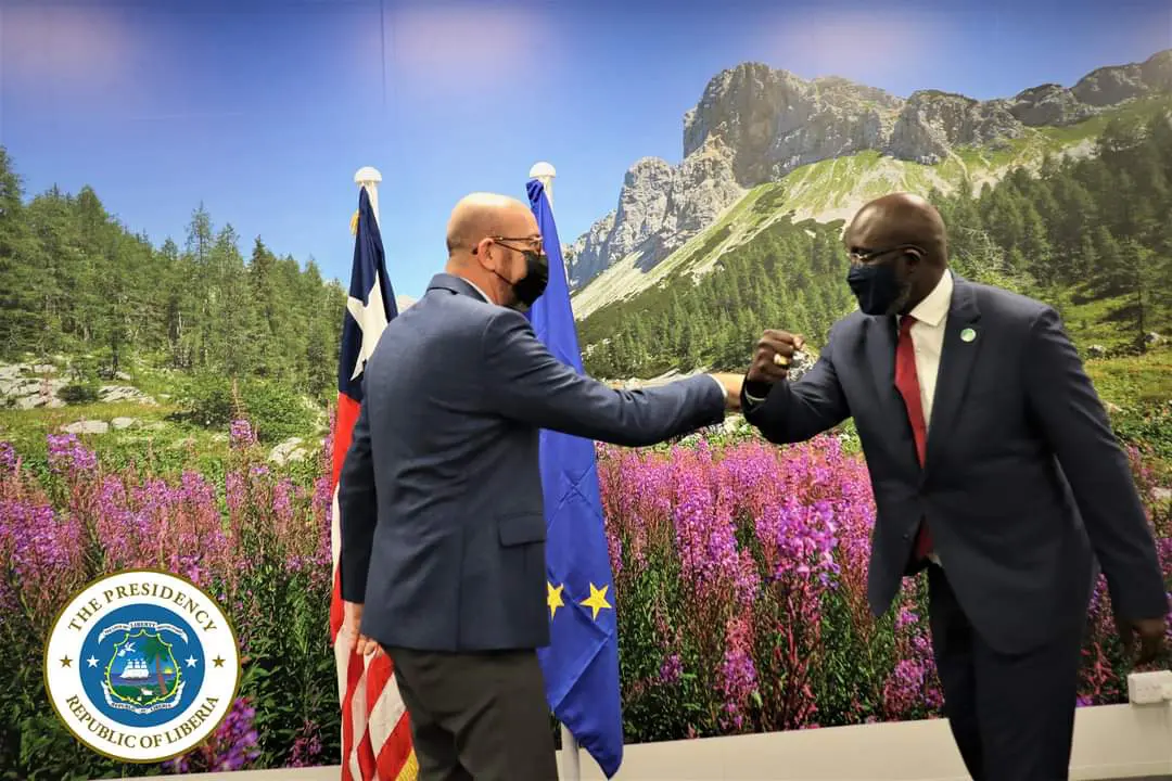 Liberian PM Weah meets Michel at COP26
