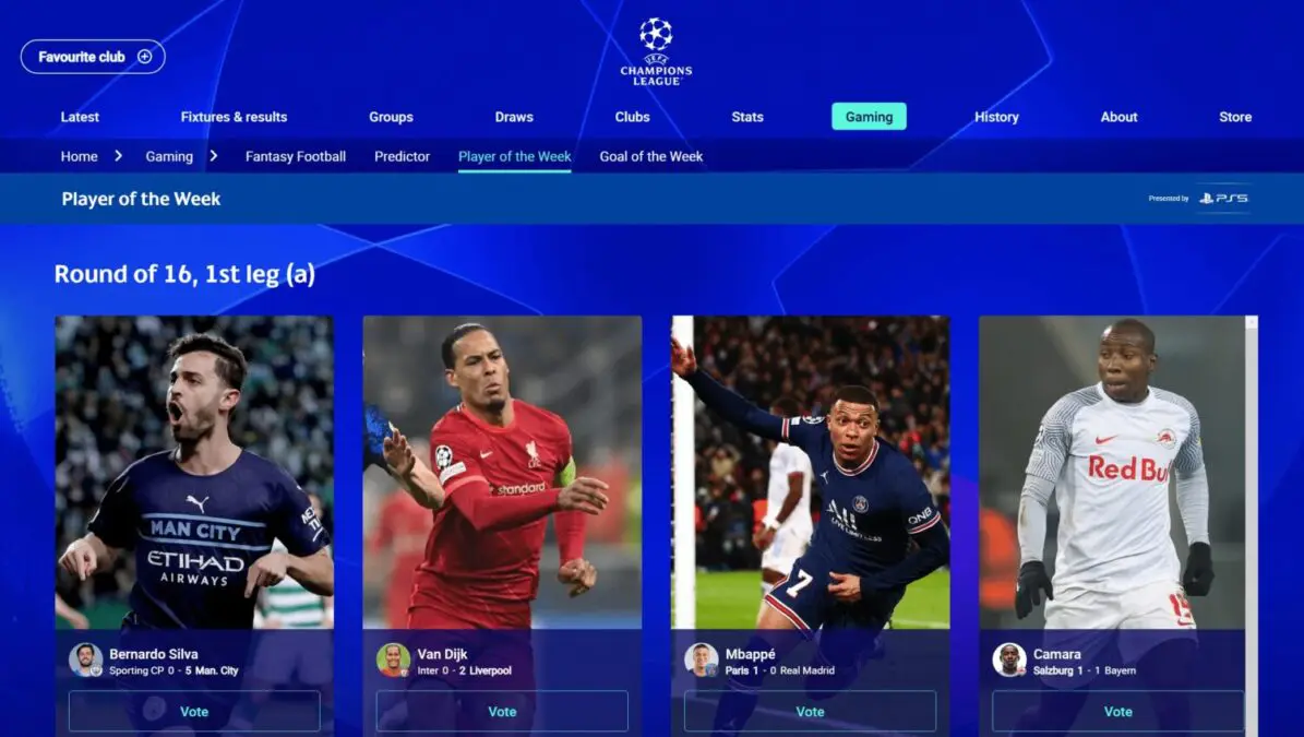 Champions League: This week’s results