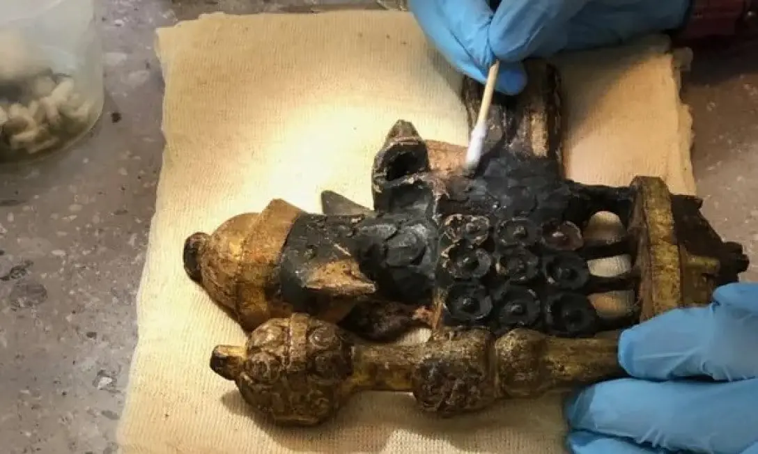 Crowned falcon. Found a rare artifact of Anne Boleyn, beheaded by King Henry VIII