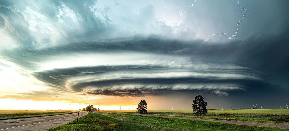 Supercell thunderstorm in Colorado, United States. 
