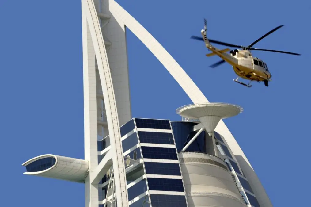 How much is a tour and cappuccino at Dubai’s Burj Al Arab Hotel?