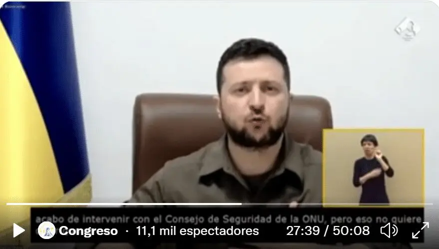 Zelenski to Spain: “It feels like April 1937 in Guernica”.