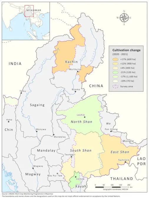 Cultivation changes between 2020 and-2021*