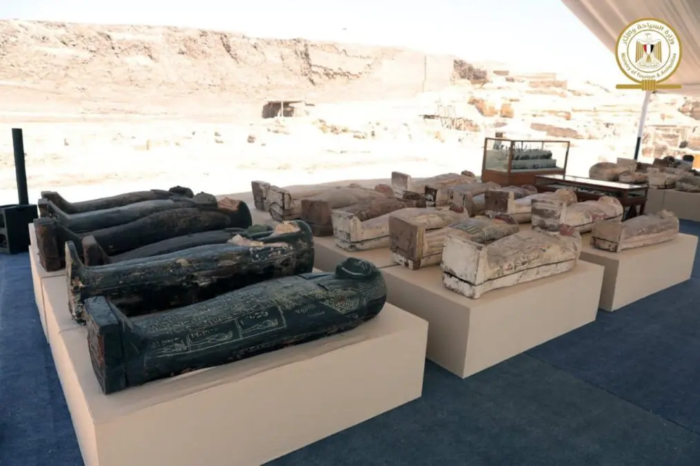 250 richly painted sarcophagi have been discovered in Egypt