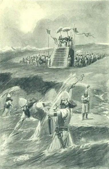 How the Persian king Xerxes ordered the sea to be flogged as punishment