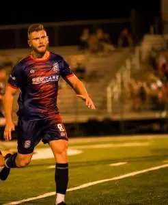 Deni Cresto playing for Corpus Christi FC in the USL League 2 2022 Regular Season