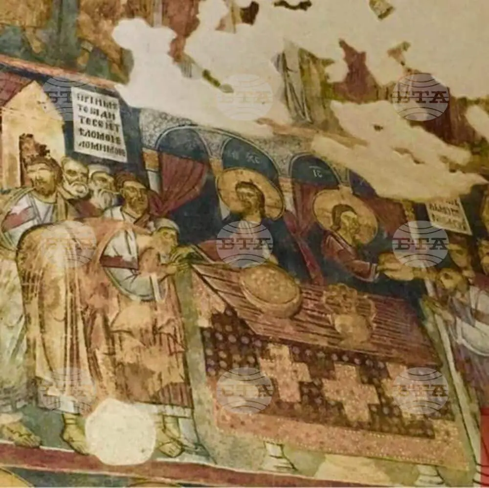 A unique fresco is preserved in the Bulgarian Zemen Monastery