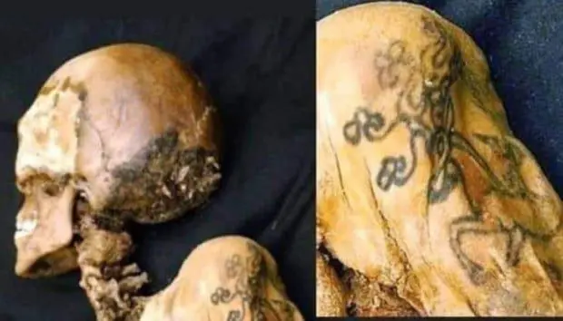 A 7,000-year-old mummy with a tattoo discovered