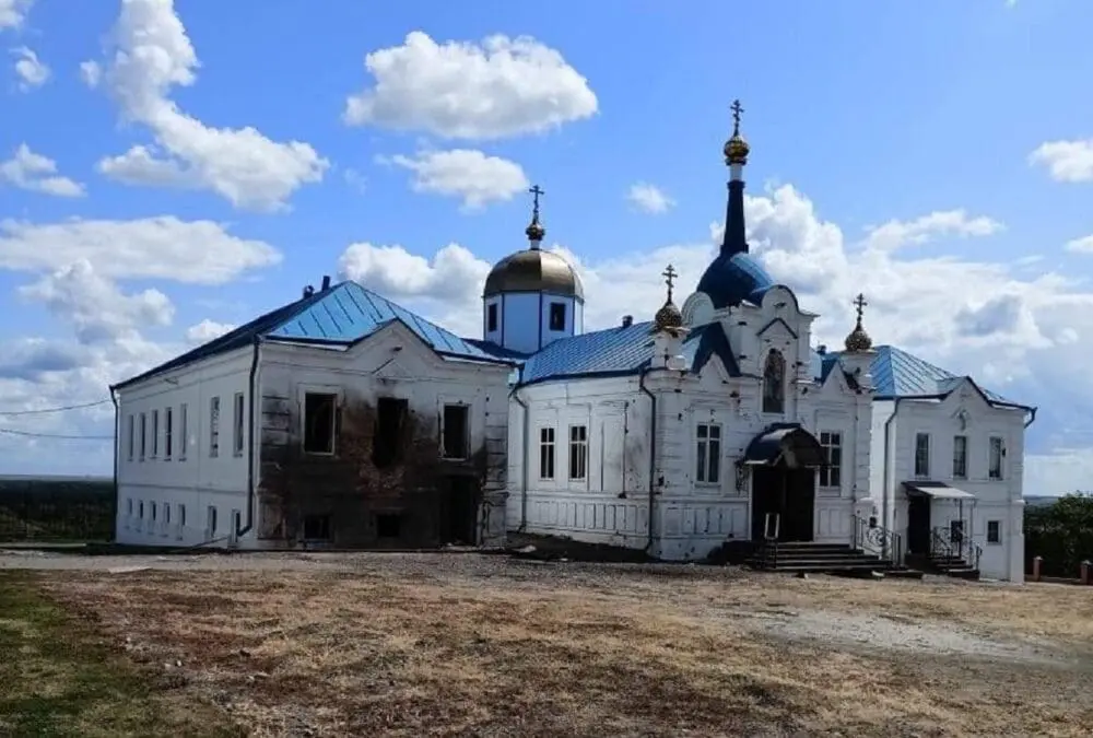 A monastery in the Kursk region severely damaged