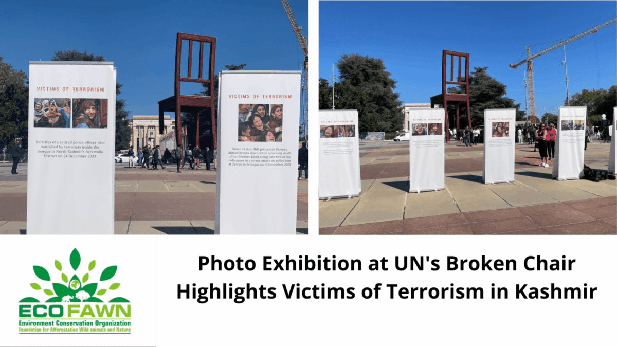 Photo Exhibition at UN’s Broken Chair Highlights Victims of Terrorism in Kashmir