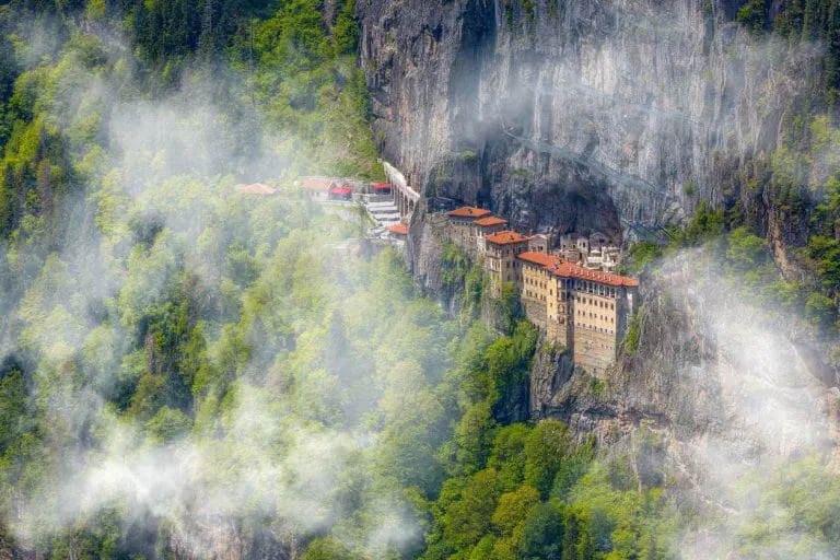 The rock monastery in Turkey shrouded in clouds, myths and legends