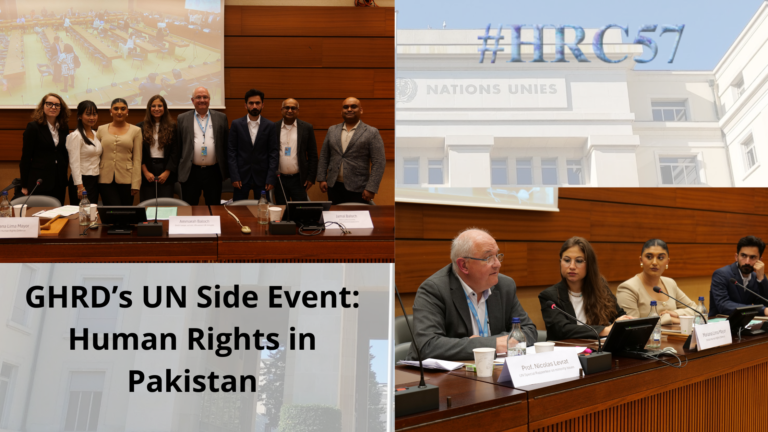 GHRD’s UN Side Event: Human Rights in Pakistan