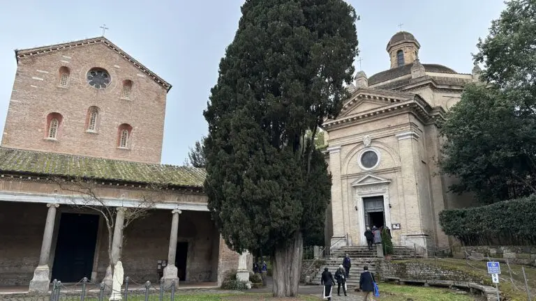In Rome, at the site of the martyrs.