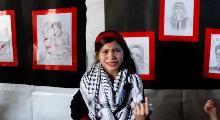 Absent faces, destroyed homes – young students paint the pain of Gaza