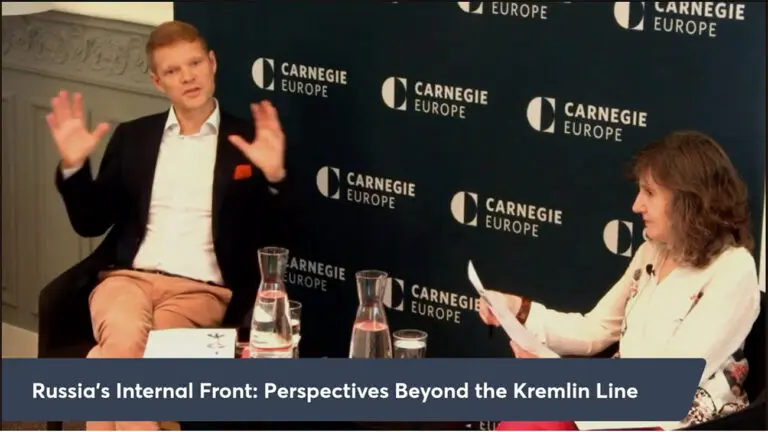 A Fireside Chat about Russian Society and Perceptions of War and Sanctions at Carnegie Europe
