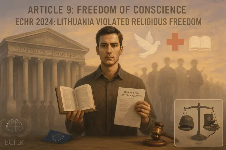 Lithuania loses another Jehovah’s Witness case of conscientious objection in Strasbourg