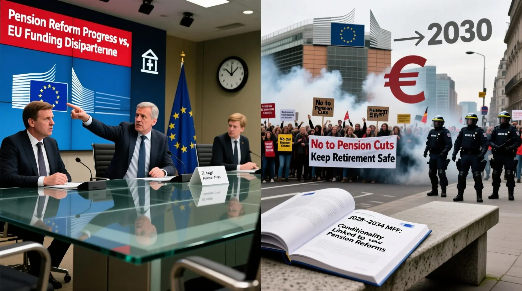 EU eyes budget leverage to push pension reform