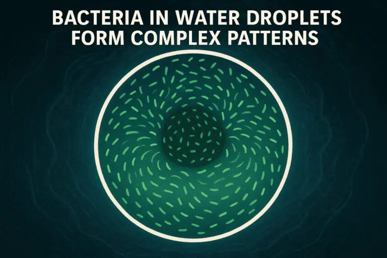 Bacteria in Water Droplets Form Complex Patterns