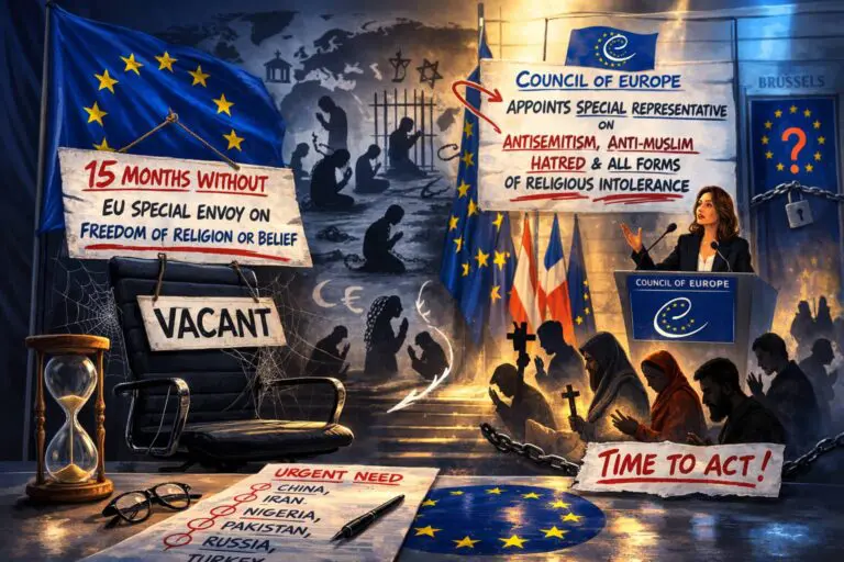 Shame on the EU! 15th month without EU Special Envoy on Freedom of Religion or Belief is over