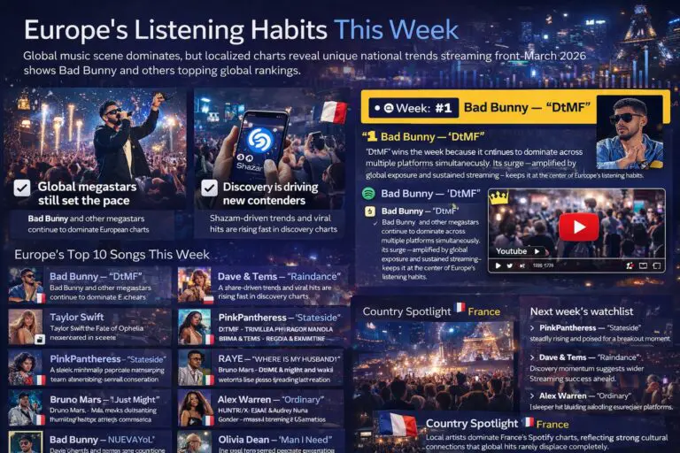 Europe’s Weekly Soundtrack: Global Giants Hold Firm as Local Scenes Push Back