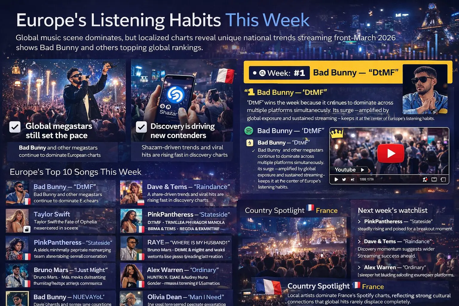 Europe’s Weekly Soundtrack: Global Giants Hold Firm as Local Scenes Push Back