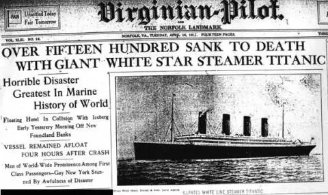 April 14, 1912 – Titanic Sinks