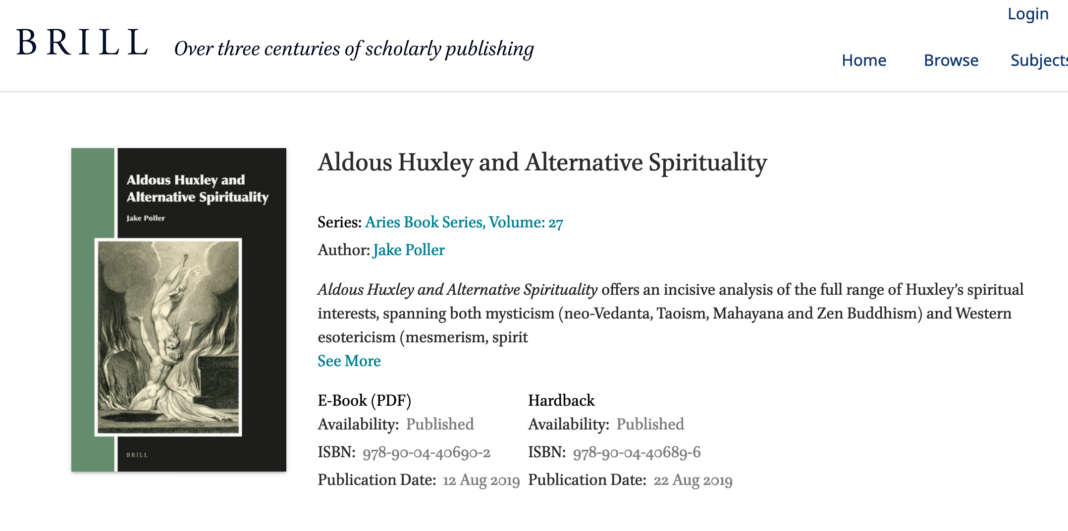 Aldous Huxley and Alternative Spirituality