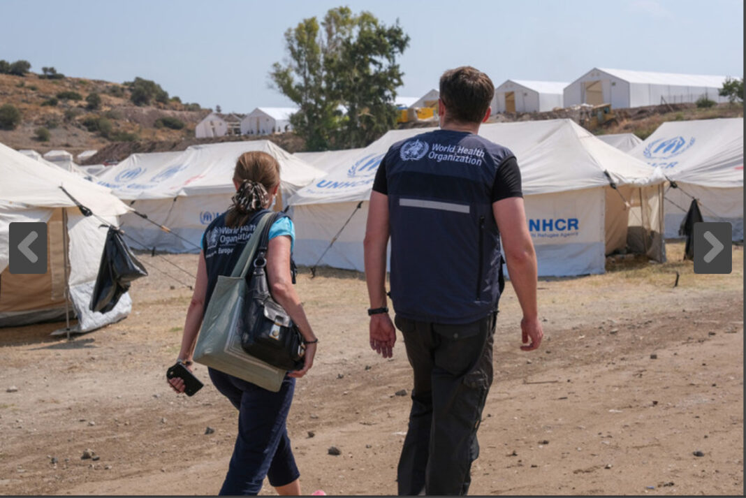 La OMS despliega ayuda a refugiados y migrantes en campamento incendiado de Lesbos en medio de la COVID19