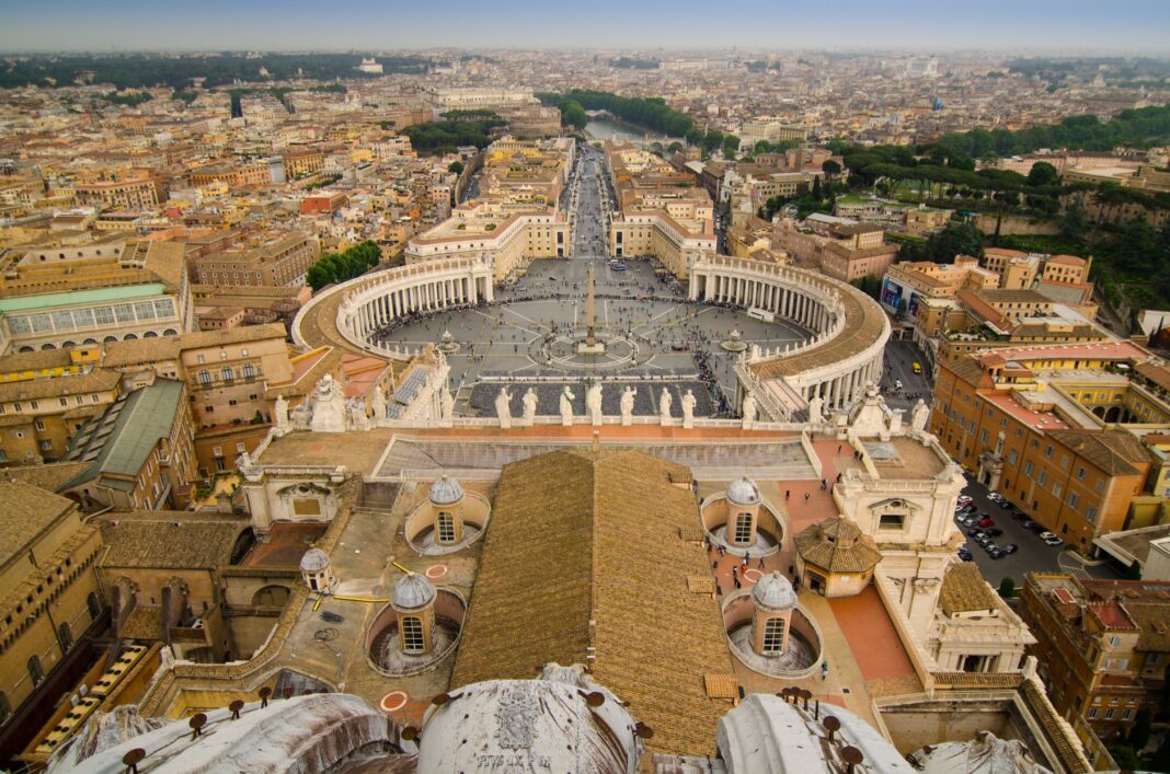 veduta aerea della città del vaticano