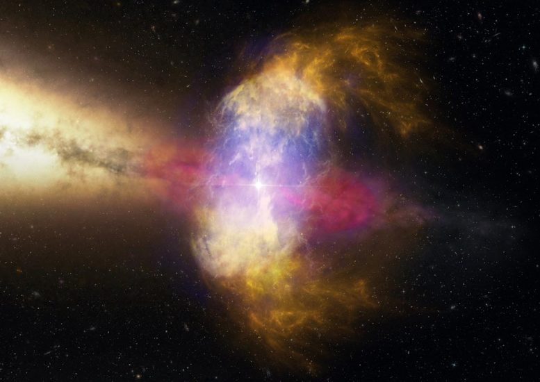 Kunstenaarsindruk van 'n Supernova