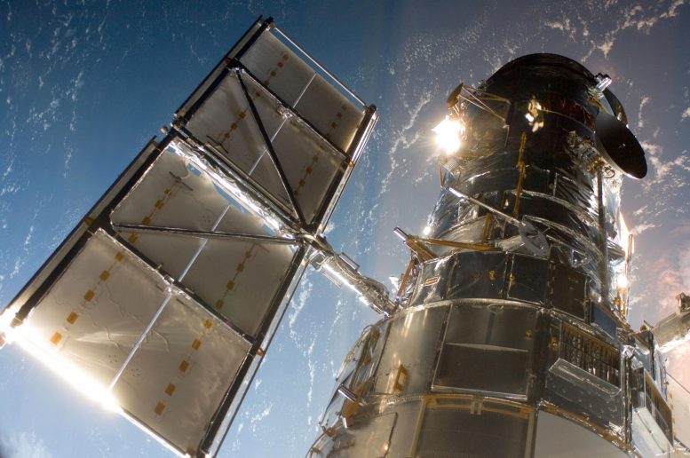 Hubble-Weltraumteleskop im Orbit
