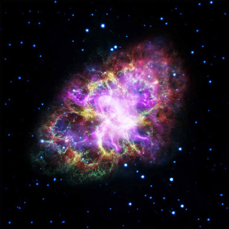 Nebulosa del granchio a più lunghezze d'onda