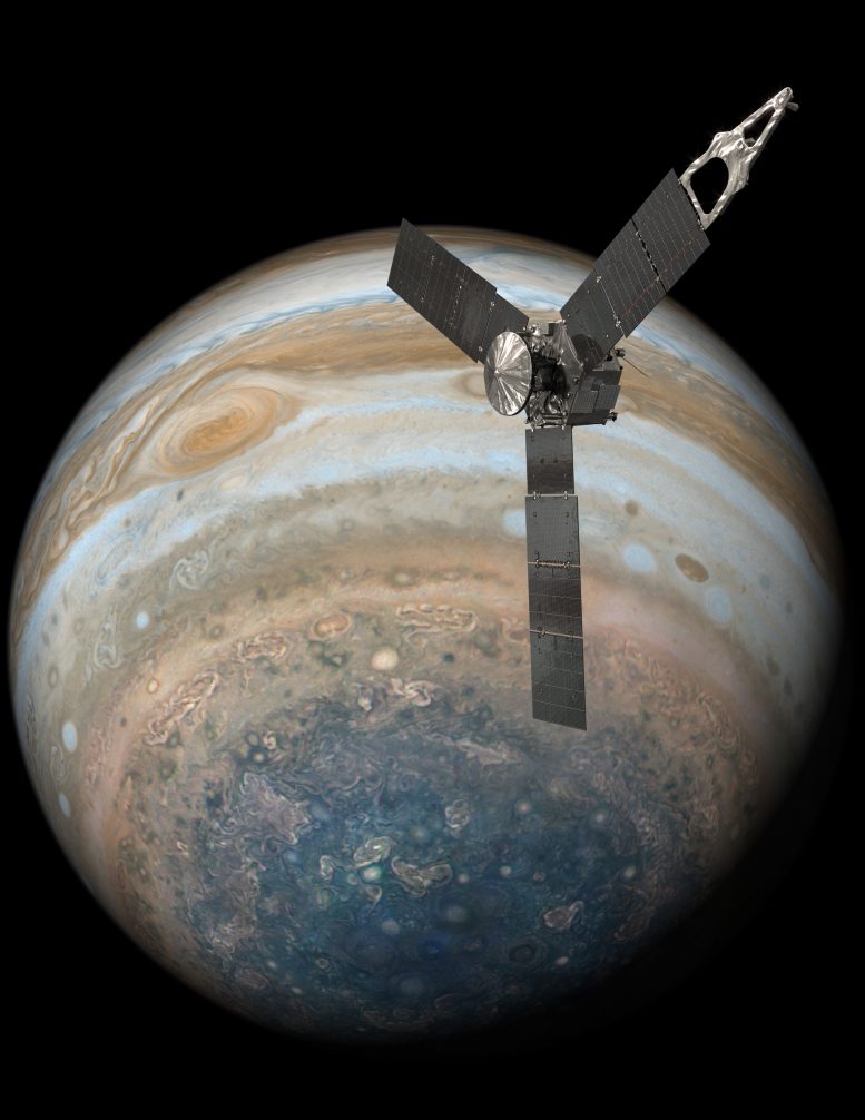 A Juno űrszonda befejezi a repülést a Jupiter nagy vörös foltja felett