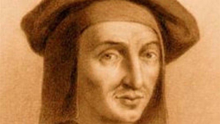 Most likely a portrait of Josquin Desprez (1450?-1521)