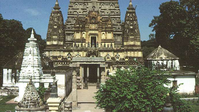 Temple de la Mahabodhi, Bodh Gaya, Bihar, Inde.